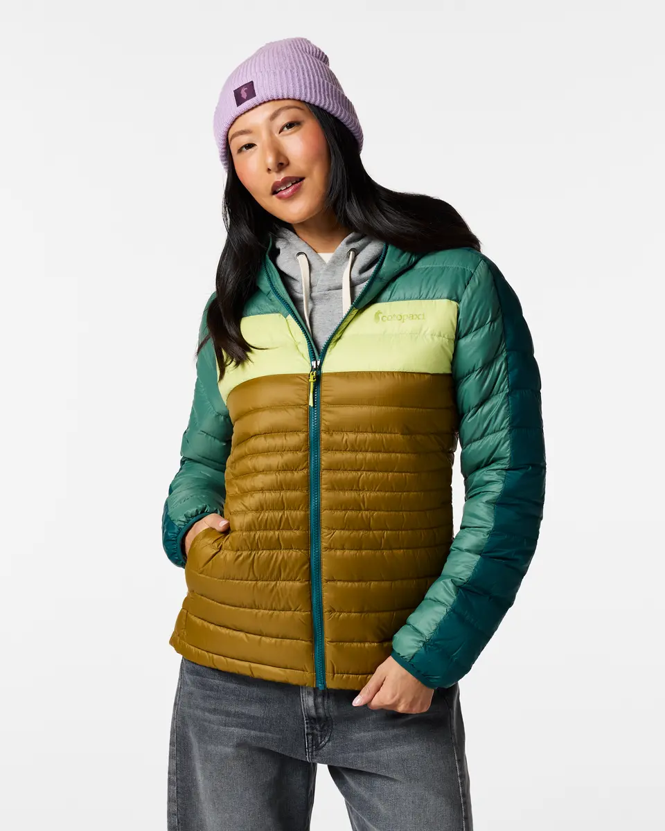 Cotopaxi Women's Fuego Down Hooded Coat, Nylon Fabric Outerwear with Adjustable Elastic Features