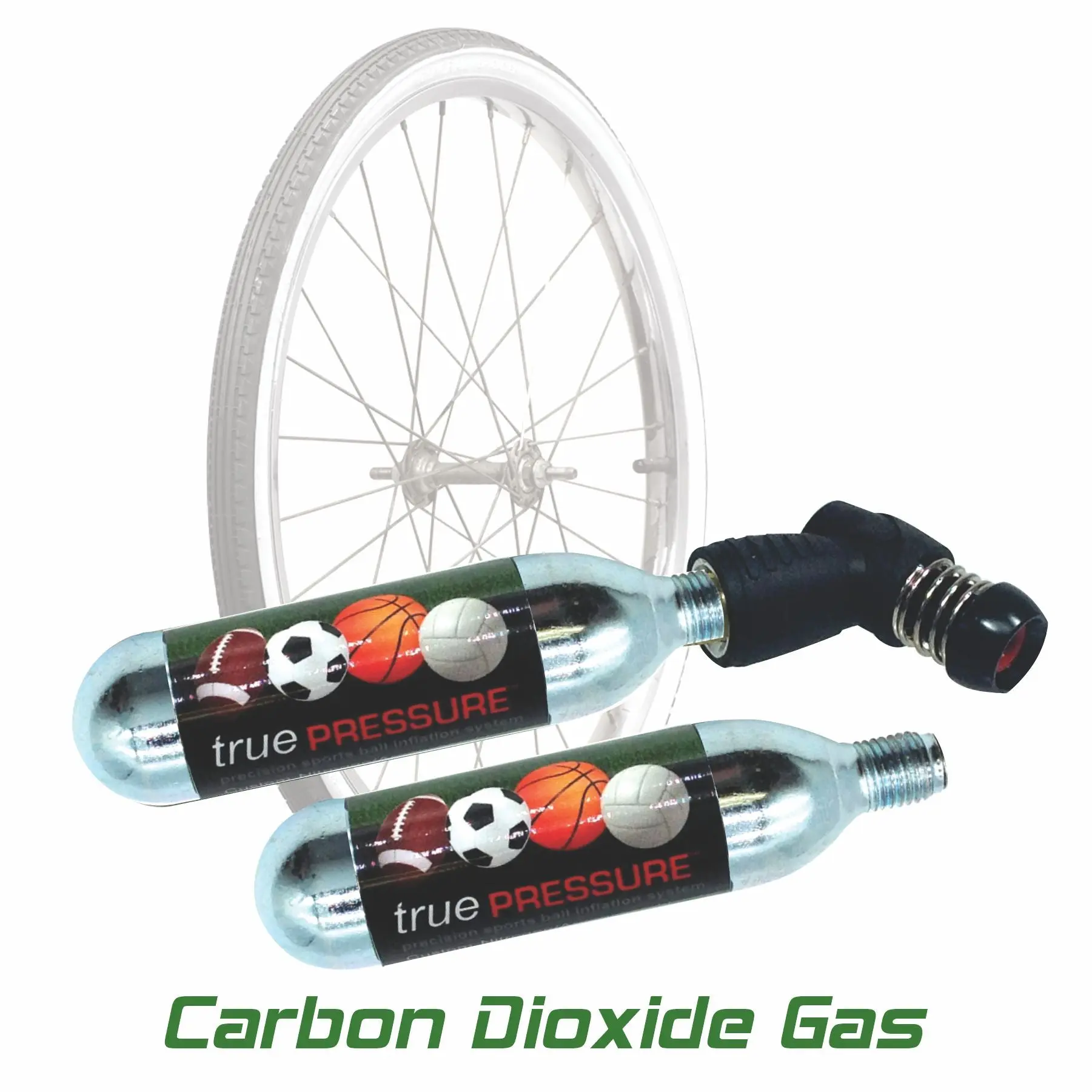 True Pressure Carbon Dioxide Gas Tire Pump Inflator Kit