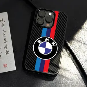 Luxurious BMW Sports Car Protective Phone Case Casing PC+TPU for iPhone 15 16 17ProMax 16 14 13 12 11 Pro Xs Max Mini Xr X Plus Cover