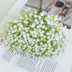 40Pcs Artificial Babys Breath Flowers, Fake Gypsophila Flowers Artificial Gypsophila Bouquets Fake Flowers Artificial Bulk Real Touch Faux Flowers for Wedding Floral Arrangement Party Home Decoration for Wedding Party Home Garden Decoration No Upkeep