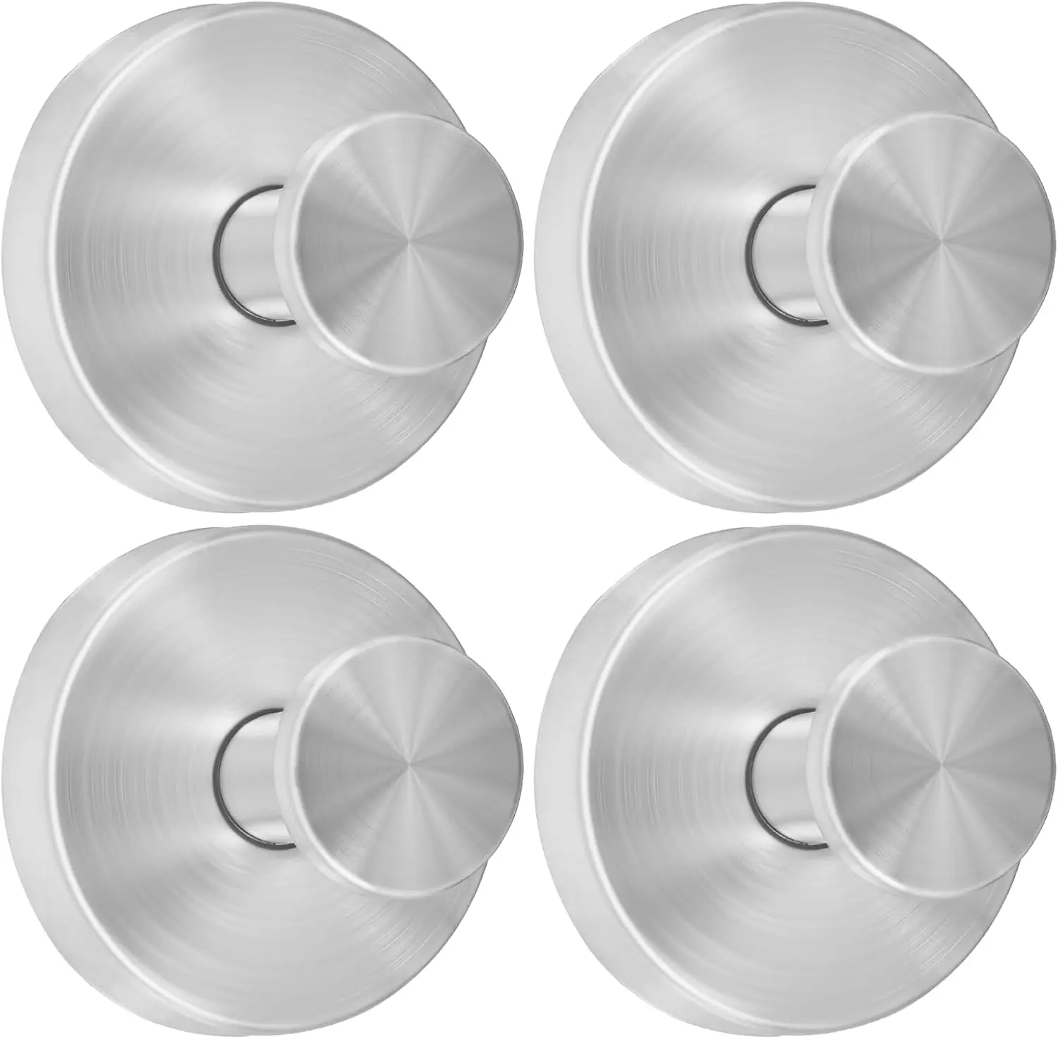 No Drill Stainless Steel Vacuum Suction Cup Hooks, Removable Waterproof Heavy Strong Suction Wall Hooks, Reusable Hanging Holders for Bathroom Kitchen Laundry Room Tile Wall Towels Robes