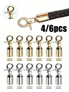 4/6 Piece Metal Rotating Hook Set, & Silver Color Lobster Clasp, Bag Making, Braided Rope Buckle, Hanging Bag Buckle, DIY Sewing Accessories, Accessories For Bags