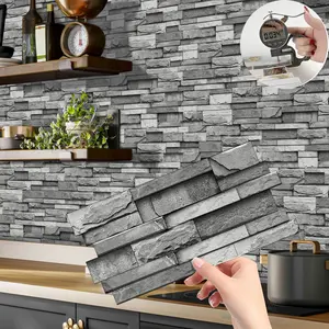 FLOLEOPA 48-Piece Peel-and-Stick Wall Decals Self-adhesive wall decals in sheet form Kitchen and bathroom splash-proof backsplash Waterproof, oil-resistant, and heat-resistant Ideal for kitchen, bathroom, dining room, school, and office wall decoration