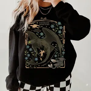 Vintage HTTYD ToothIess Night Fury Tshirt Sweatshirt Hoodie