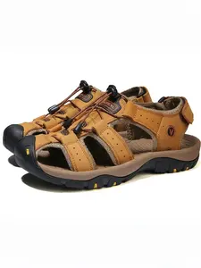 Men's Newport Open Toe Sandals, Comfortable Durable Leather Water Shoes, Handmade Sandals, Casual All Season Footwear, Outdoor Sandals