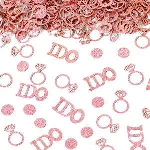 Rose  Bridal Shower Confetti for Tables Ring I Do Wedding Confetti for Engagement Valentine's Day Bachelorette Party Decorations