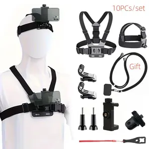 Adjustable Headwear Phone Stand, First-Person View Shooting Holder, Chest Mount iPhone 14-16 Pro Max, Suitable for Filming and Live Streaming, Smartphone Accessories, Phone Holder Design