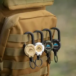 Outdoor Tactical Easy-Release Buckle, Multi-Functional Extendable Keychain Clip, Ideal for Camping Hiking (random Color), Gift Idea, Stretching Gear, Survival Kit