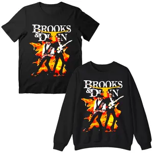 New Brooks & Dunn Tour Country Music TShirt Sweatshirt, Heavy Cotton Fabric Menswear Tops