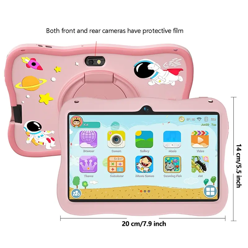 7 Inch Kids Tablet PC, Learning Entertainment Tablet, Quad Core