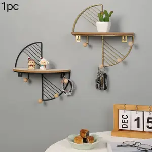 Wall Mounted Shelf Bed Head Dorm Room Organizer, No Drilling Wall Storage Rack, Bedroom Hanging Basket, Space-Saving Wall Divider