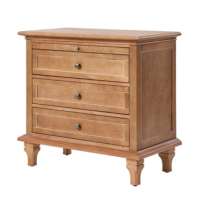 Hulala Lionel 3 Drawer Nightstand with Charging Station