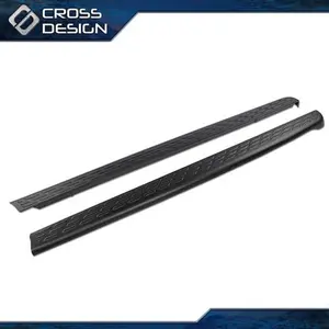 CROSSDESIGN Black 6'6" Bed Rail Caps Cover Protector Molding Cap Fit For 2007-2013 Silverado