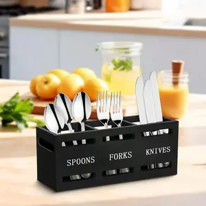 Kitchen Cutlery Storage Box, 1 Count Double Sided Cutlery Holder, Cutlery Storage Rack, Kitchen Utensil Organizer, Picnic Utensil Organizer(Sheets)