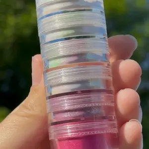 Sweet Tower 6 Pigments Shine - Colorful Pigment Stack with Pink  White with their tones with a lot of color.