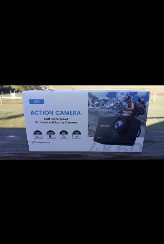 4K 60FPS Action Camera with 64GB Card-48MP Waterproof Camera,40M Underwater Camera,8X Zoom,EIS Stabilization,WiFi,Remote Control,MotorcycleCamera with 2 Rechargeable Batteries