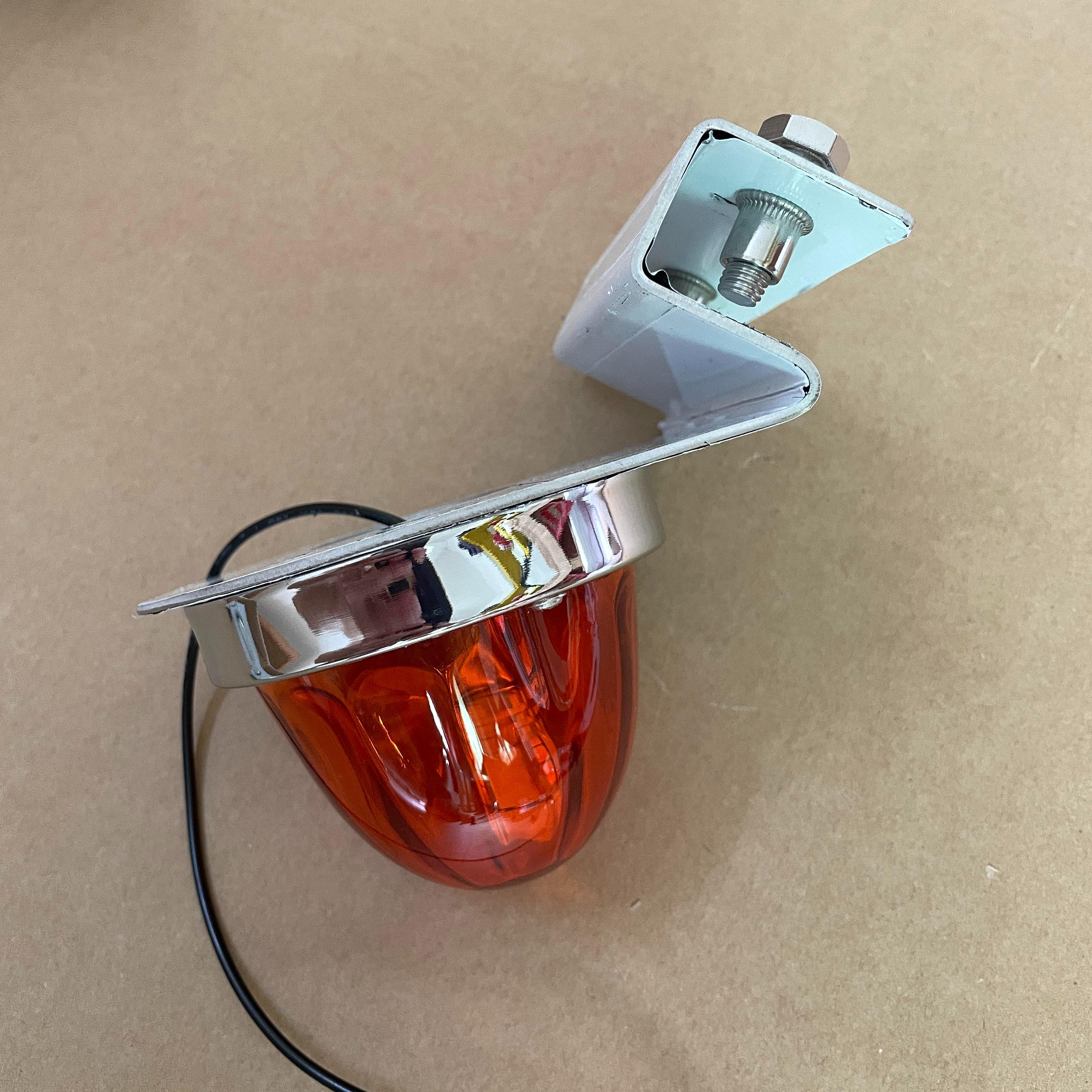 45° Angled Clamp-On Brackets for Watermelon Lights - 2Pcs Stainless Steel Under Glow Mounts for Semi-Trucks, Pickups & RVs