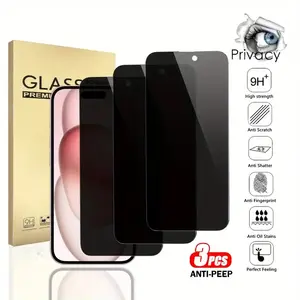 Privacy Screen Protector, Anti-peeping Tempered Glass Screen Protector, Phone Accessories Compatible with iPhone 17 16 15 14 13 12 11 Pro Max, Cover