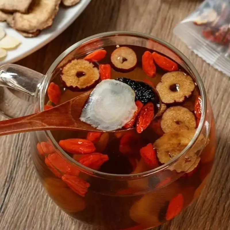 Kidney Tea Formula Ginseng Seven Treasures Tea, Combination Scented Tea Chinese Kidney Tea for Men and Women, Herbal Formula Health Tea Beverage Healt