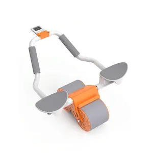 Professional Abdominal Wheel Exercise Set - Automatic Rebound Core Trainer with Knee Pads and Timer; Push-Up Stand - Home Gym Exercise Equipment Abdominal Training Board Exercise Machine multi-functional fitness exercise equipment strength training