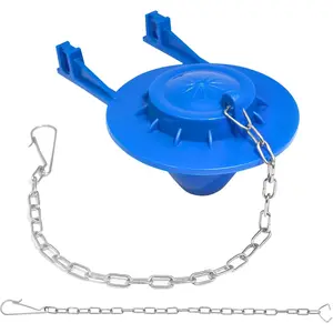 Universal Toilet Flapper Replacement Kit: 2 Inch Toilet Tank Flapper 2 Stainless Chains Designed for Toilet Stopper Water Saving Easy to Install Heavy Duty Rubber
