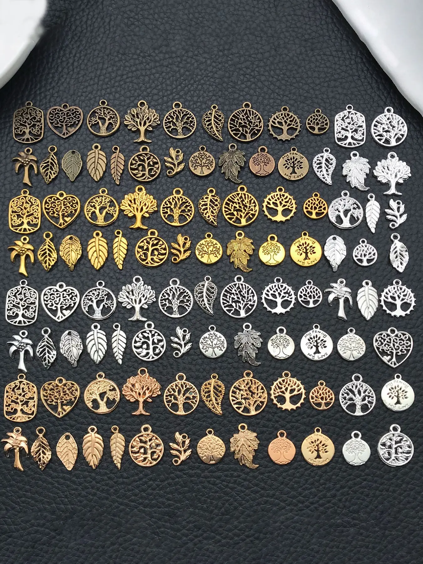100pcs Bulk Antique 5 Color Mix Marine Life Charm, Alloy Starfish Turtle Shell Pendant, Jewelry Making Charms, DIY Earrings Necklace Supplies, DIY With Charms