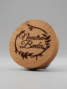 Rustic Wooden Bottle Opener – “Nuestra Boda” Engraved Wedding Gift