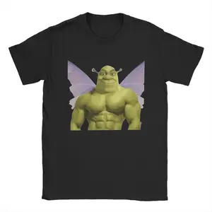 Funny Shrek Expression Pack Shirt Short-sleeved Clothing Adult Men and Women Funny Shrek Butterfly T-shirt Harajuku