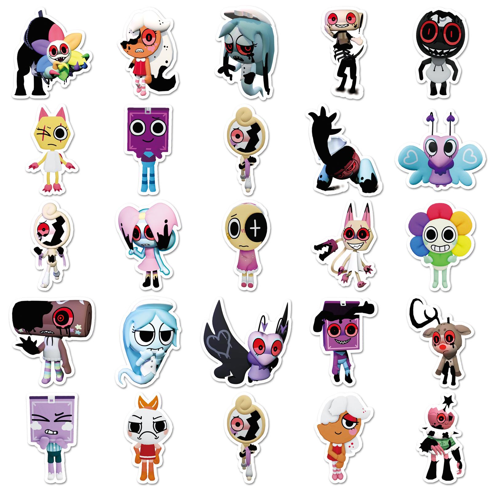 Single set contains 50 pieces, no repetition. Dandy's world graffiti stickers for phone cases, computers and tablets. Order today. Buy one, get one free. You will receive 2 sets.