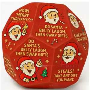 Christmas Santa Claus Gift Exchange Dice, Funny Exchange Party Game Dice, Gift Exchange Family Game, Christmas Stocking Stuffers Gift Exchange Dice Game Suitable for Christmas, Parties, Family Nights, Festivals#One