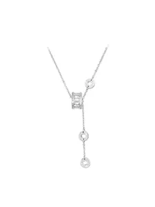 Luxem Slim Waist Cubic Zirconia Necklace Hypoallergenic Elegant Sparkling Jewelry Gift for Women Fashion Pendant Necklace