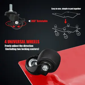 Garvee Wheel Dolly, 6000 lbs/2722 kg Car Moving Dolly, Wheel Dolly Car Tire Stake Set of 4 Piece, Heavy-duty Car Tire Dolly Cart Moving Cars, Trucks, Trailers, Motorcycles, and Boats, Red