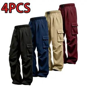 Y2K Loose Cargo Pants for Streetwear Enthusiasts Ultra-Wide Legs Elastic Waistband Multi-Pocket Trousers for Hip-Hop Style Baggy Fabric tiktokshopspringglowup