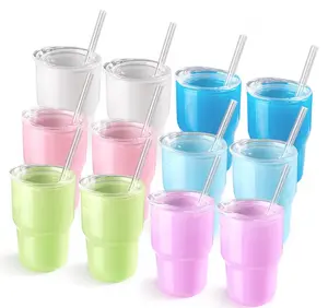 Mini Tumbler Shot Glass BPA Free Compact Size Clear Glass Design for Parties Gatherings Personal Use