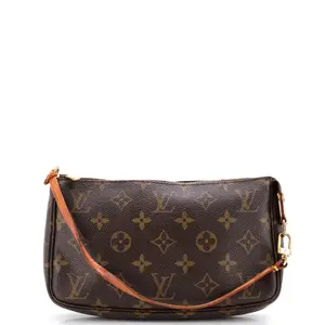 Pre-owned Louis Vuitton Canvas Coated Clutches & Wristlets Pochette Accessoires Monogram Canvas by Rebag