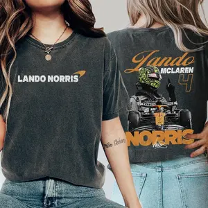 Lando Norris Mclaren 2 Side Shirt Unisex Heavy Cotton Tee Lando Norris Mclaren 2 Side Shirt Unisex Heavy Cotton Tee