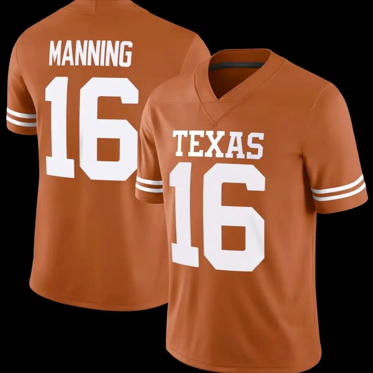 Mens College Manning Texas State Longhorn College Home Game Football Jersey - Texas Orange