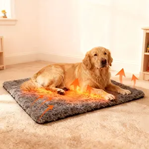 Pet Radio-Heated Blanket for Cats & Dogs, No Plug Needed Heating Pad, Cat Bed Dog Bed Constant Temperature Warmer Self-Heating Mat