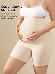Maternity Support Shorts, Seamless Pregnancy Shapewear, Gentle Belly Lift & Thigh Smoothing, Everyday Comfort for Expecting Moms, Maternity Clothing