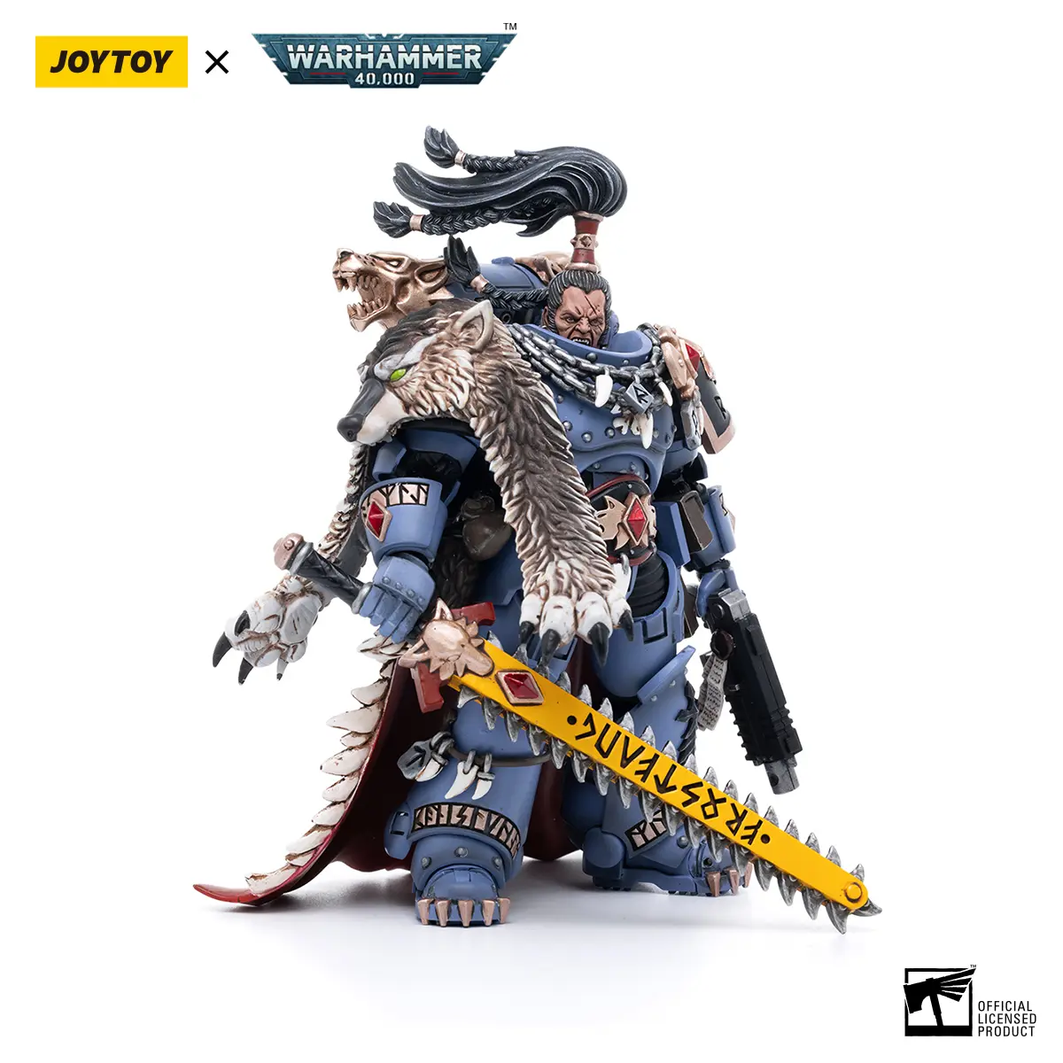 JOYTOY 1:18 Scale Ragnar Blackmane Space Wolves Space Marines Collectible Figurine - Hyper-Realistic Authentic Look Non-Toxic Anthropomorphic Action Figure Model JT2931 with Ragnar Pose, Unisex for Ages 12+