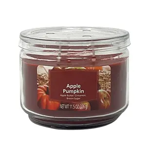 3-Wick 11.5 oz Glass Jar Candle, Apple Pumpkin