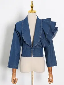 Denim Ruffle Jacket | FINAL SALE