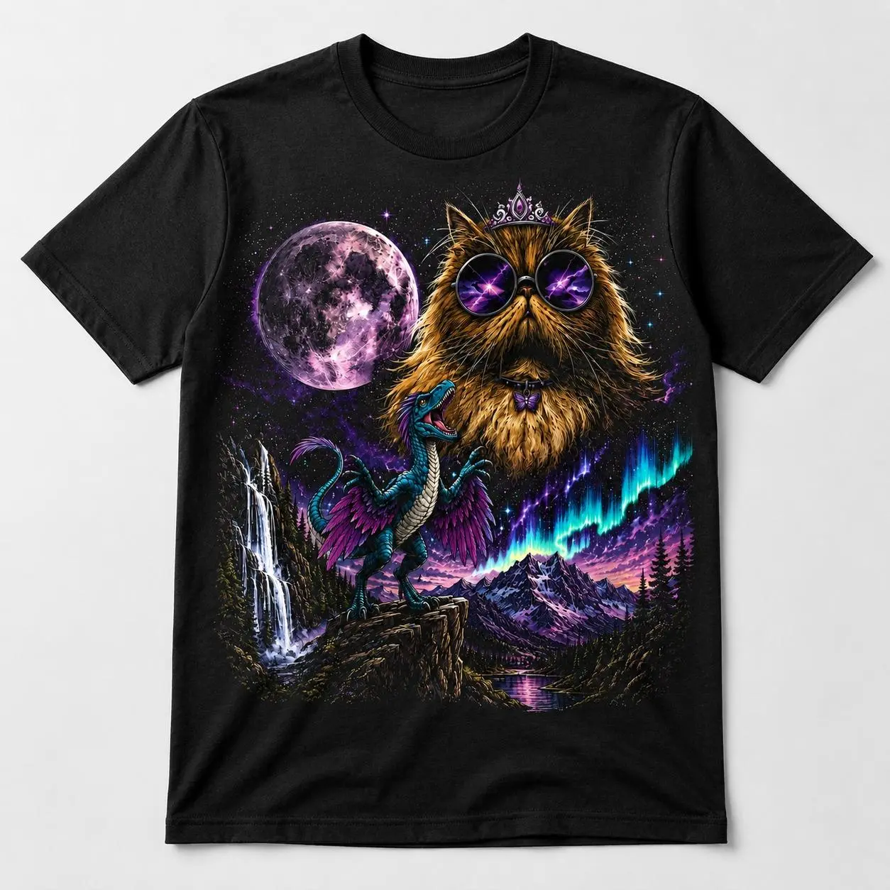 Vintage Princess Donut Tee, Comfort Colors Cat Shirt, Dungeon Crawler Carl Merch, Aesthetic Bookish Clothing, Geeky Cat Mom Gift Crewneck Bottom