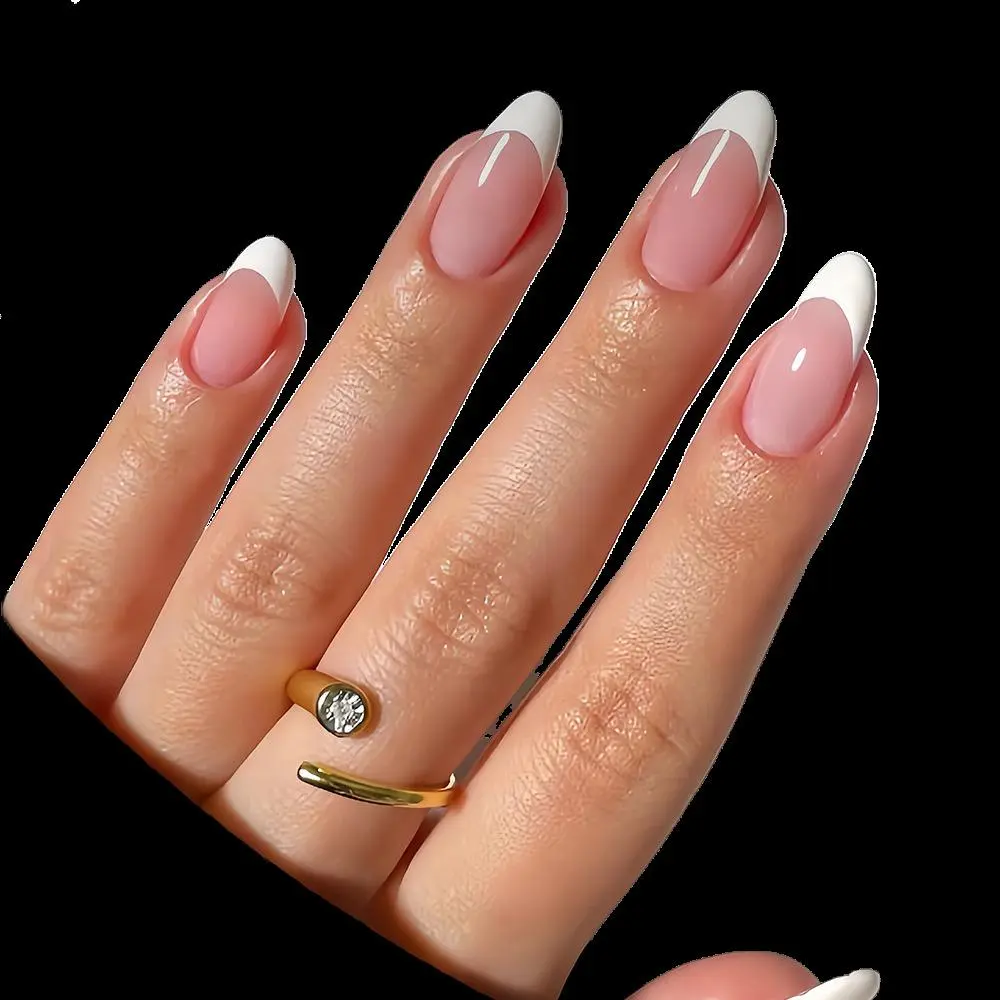 Minimalist White French-style Press-on Nails
