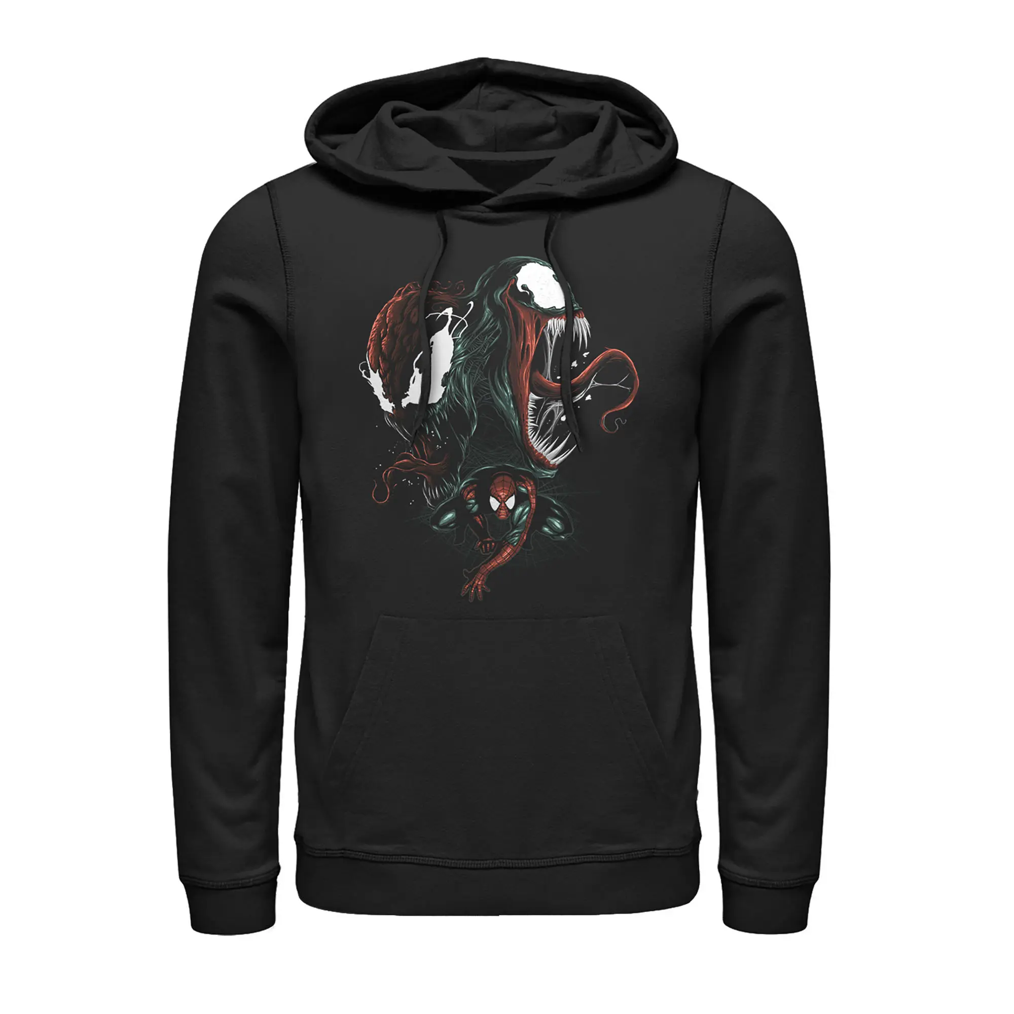 Men's Marvel Venom Alien Symbiote Duo Graphic Hoodie, Menswear Stylish Long Sleeve Casual Pull-Over Top