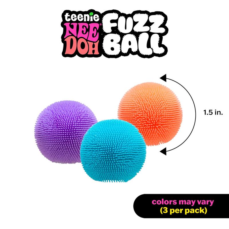 NeeDoh Teenie Fuzz Ball 3-Pack – Sensory Fidget Toy with Velvet Texture – Soft Squishy Stress Relief – Ages 3+ NeeDoh Teenie Fuzz Ball 3-Pack – Sensory Fidget Toy with Velvet Texture – Soft Squishy Stress Relief – Ages 3+