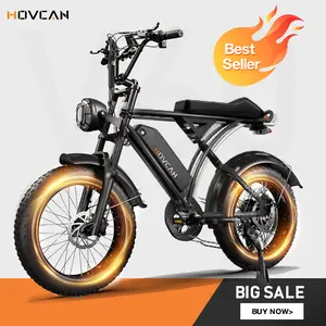 V60/V60Pro Electric Bike, 48V 15.6/20.8Ah Removable Battery 20” Fat Tire Electric Bike, 1500W/2000W Motor 30/33MPH Top Speed Electric Motorcycle, 7 Speed Dual Disc/Hydraulic Brake E Bikes