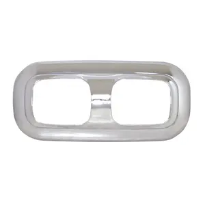 Grand General – Chrome Plastic Dual Dome Light Trim Cover for Peterbilt – 52019