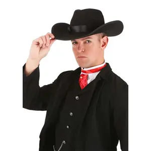 Black Western Cowboy Costume Hat