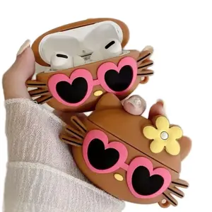 Cat face AirPods case Accessories Cover Shockproof